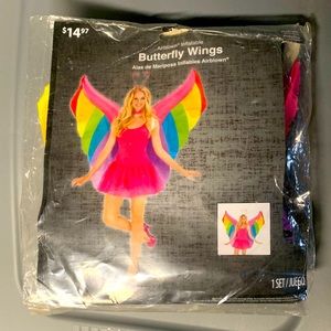Inflatable Rainbow Butterfly Wings NWT